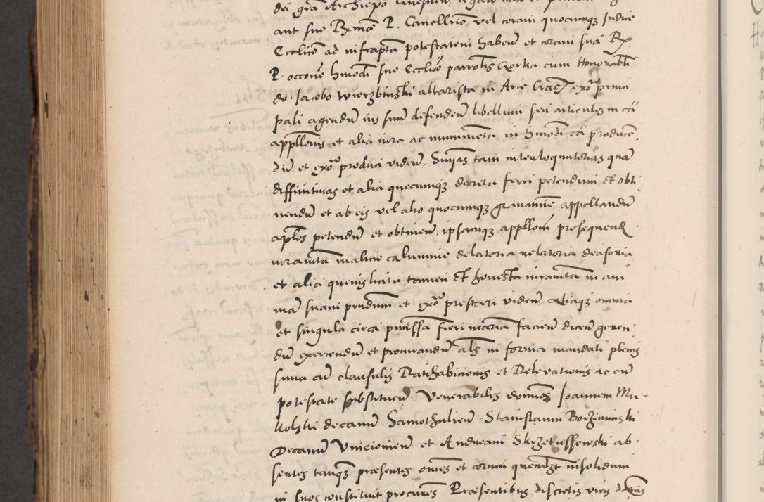 Zdjęcie nr 932 dla obiektu archiwalnego: Acta actorum causarum, sentenciarum diffinitivarum quam interloquutiorum, decretorum, obligationum, quietationum et constitutionum procuratorum coram reverndo domino Petri Porembski preposito Ossviencimensi, canonico et officiali Cracoviensi generali ad annum Dimini 1556, inditione quatuor decima, pontificatus sanctissimi in Christo patris domini Pauli divina providencia pape IIII anno ispius.