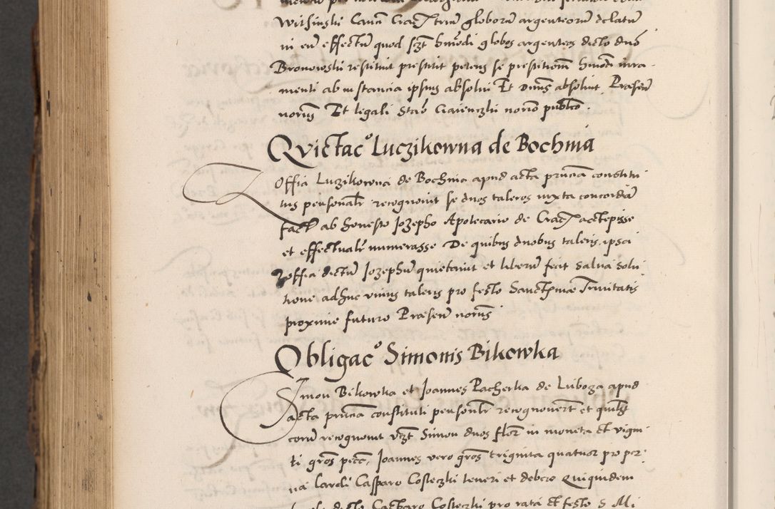 Zdjęcie nr 930 dla obiektu archiwalnego: Acta actorum causarum, sentenciarum diffinitivarum quam interloquutiorum, decretorum, obligationum, quietationum et constitutionum procuratorum coram reverndo domino Petri Porembski preposito Ossviencimensi, canonico et officiali Cracoviensi generali ad annum Dimini 1556, inditione quatuor decima, pontificatus sanctissimi in Christo patris domini Pauli divina providencia pape IIII anno ispius.
