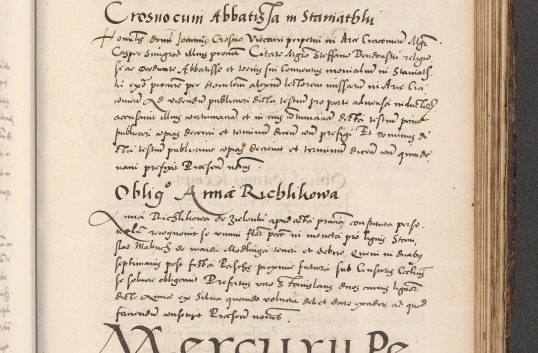 Zdjęcie nr 925 dla obiektu archiwalnego: Acta actorum causarum, sentenciarum diffinitivarum quam interloquutiorum, decretorum, obligationum, quietationum et constitutionum procuratorum coram reverndo domino Petri Porembski preposito Ossviencimensi, canonico et officiali Cracoviensi generali ad annum Dimini 1556, inditione quatuor decima, pontificatus sanctissimi in Christo patris domini Pauli divina providencia pape IIII anno ispius.