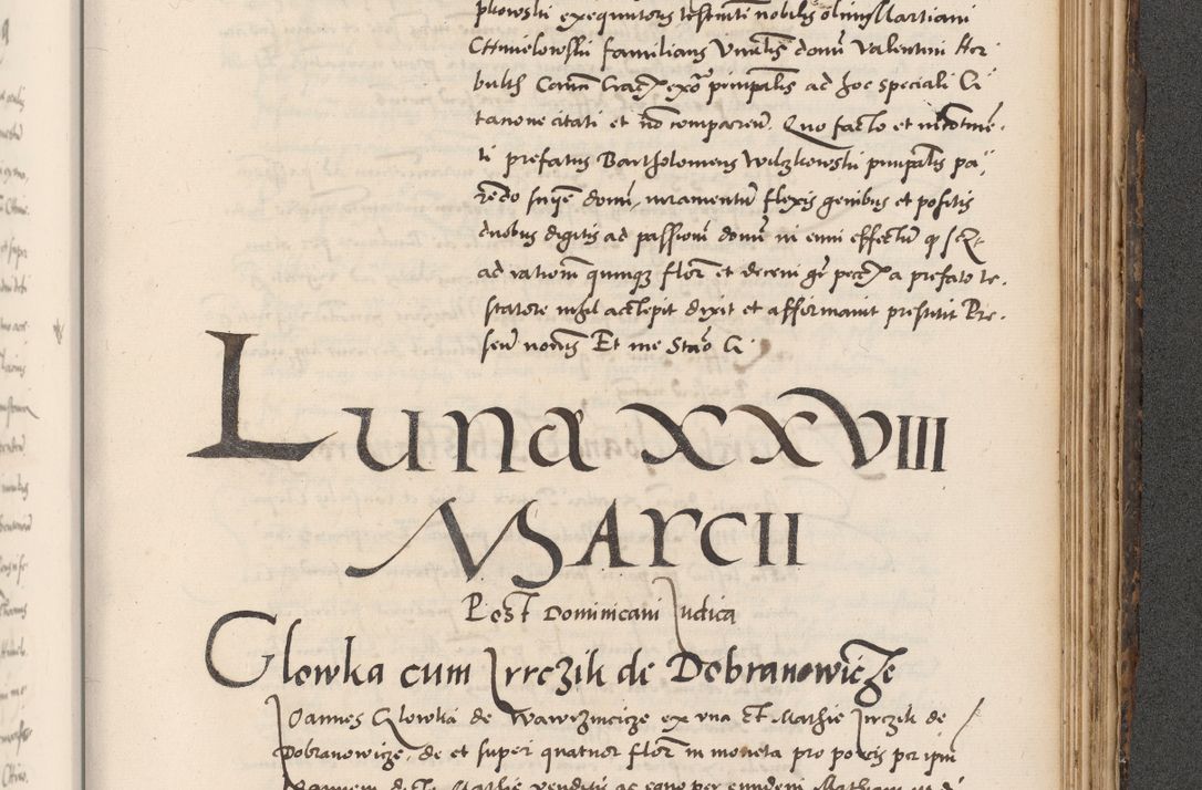 Zdjęcie nr 919 dla obiektu archiwalnego: Acta actorum causarum, sentenciarum diffinitivarum quam interloquutiorum, decretorum, obligationum, quietationum et constitutionum procuratorum coram reverndo domino Petri Porembski preposito Ossviencimensi, canonico et officiali Cracoviensi generali ad annum Dimini 1556, inditione quatuor decima, pontificatus sanctissimi in Christo patris domini Pauli divina providencia pape IIII anno ispius.