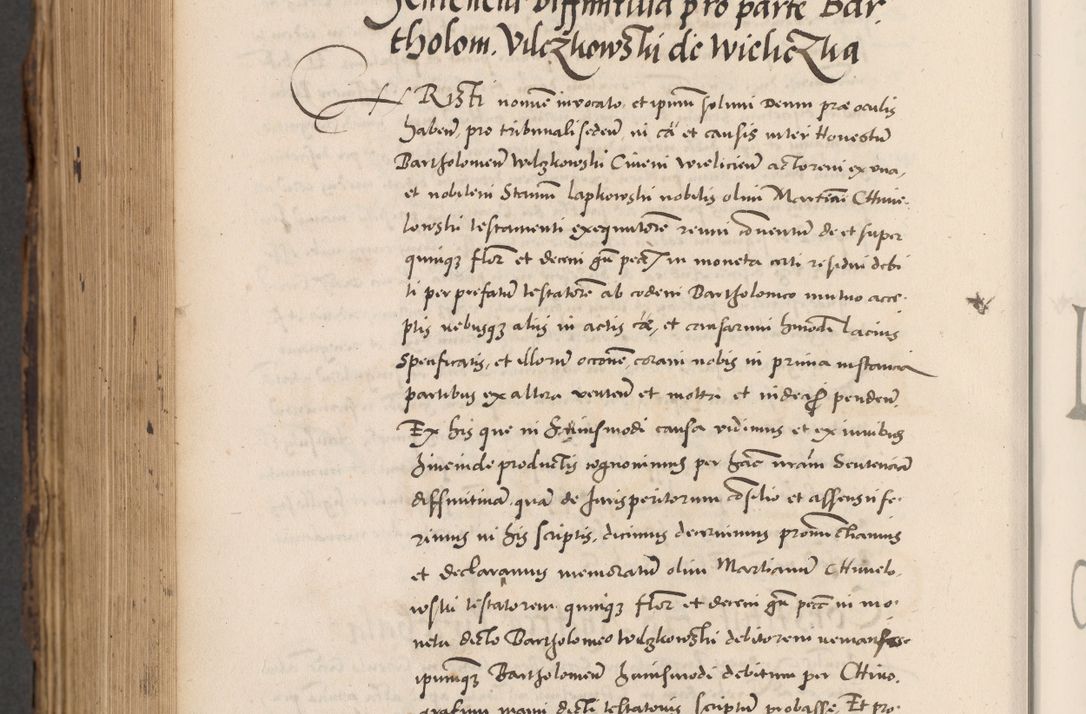 Zdjęcie nr 918 dla obiektu archiwalnego: Acta actorum causarum, sentenciarum diffinitivarum quam interloquutiorum, decretorum, obligationum, quietationum et constitutionum procuratorum coram reverndo domino Petri Porembski preposito Ossviencimensi, canonico et officiali Cracoviensi generali ad annum Dimini 1556, inditione quatuor decima, pontificatus sanctissimi in Christo patris domini Pauli divina providencia pape IIII anno ispius.