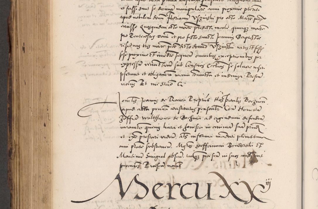 Zdjęcie nr 914 dla obiektu archiwalnego: Acta actorum causarum, sentenciarum diffinitivarum quam interloquutiorum, decretorum, obligationum, quietationum et constitutionum procuratorum coram reverndo domino Petri Porembski preposito Ossviencimensi, canonico et officiali Cracoviensi generali ad annum Dimini 1556, inditione quatuor decima, pontificatus sanctissimi in Christo patris domini Pauli divina providencia pape IIII anno ispius.