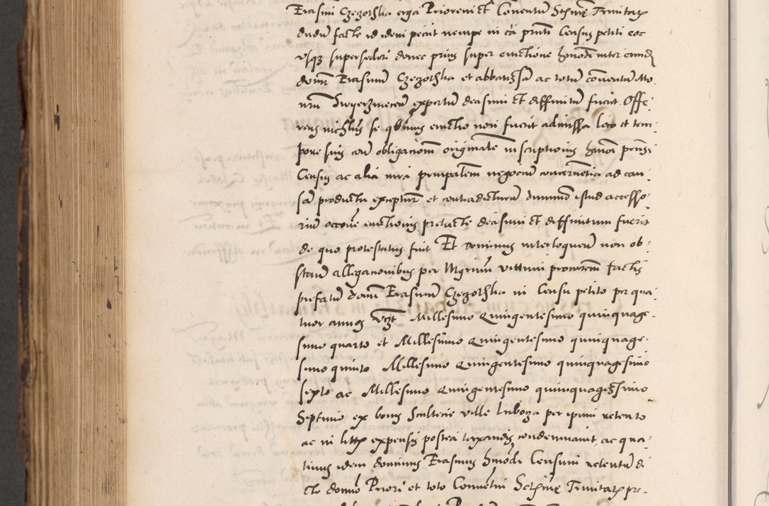 Zdjęcie nr 912 dla obiektu archiwalnego: Acta actorum causarum, sentenciarum diffinitivarum quam interloquutiorum, decretorum, obligationum, quietationum et constitutionum procuratorum coram reverndo domino Petri Porembski preposito Ossviencimensi, canonico et officiali Cracoviensi generali ad annum Dimini 1556, inditione quatuor decima, pontificatus sanctissimi in Christo patris domini Pauli divina providencia pape IIII anno ispius.