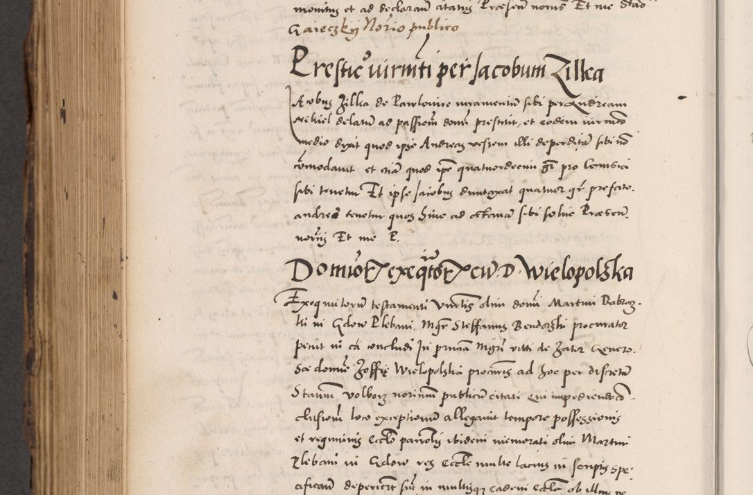 Zdjęcie nr 902 dla obiektu archiwalnego: Acta actorum causarum, sentenciarum diffinitivarum quam interloquutiorum, decretorum, obligationum, quietationum et constitutionum procuratorum coram reverndo domino Petri Porembski preposito Ossviencimensi, canonico et officiali Cracoviensi generali ad annum Dimini 1556, inditione quatuor decima, pontificatus sanctissimi in Christo patris domini Pauli divina providencia pape IIII anno ispius.