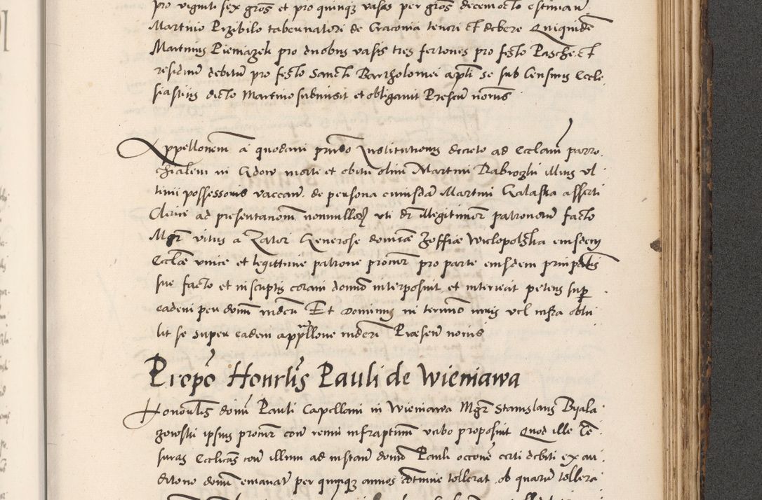 Zdjęcie nr 899 dla obiektu archiwalnego: Acta actorum causarum, sentenciarum diffinitivarum quam interloquutiorum, decretorum, obligationum, quietationum et constitutionum procuratorum coram reverndo domino Petri Porembski preposito Ossviencimensi, canonico et officiali Cracoviensi generali ad annum Dimini 1556, inditione quatuor decima, pontificatus sanctissimi in Christo patris domini Pauli divina providencia pape IIII anno ispius.