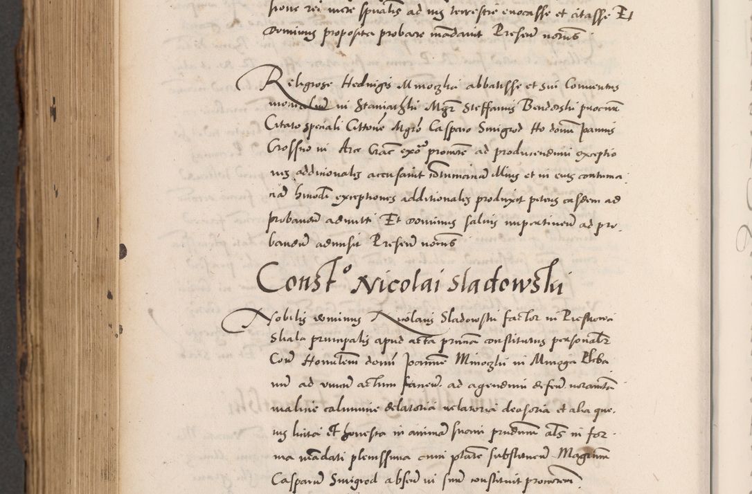 Zdjęcie nr 896 dla obiektu archiwalnego: Acta actorum causarum, sentenciarum diffinitivarum quam interloquutiorum, decretorum, obligationum, quietationum et constitutionum procuratorum coram reverndo domino Petri Porembski preposito Ossviencimensi, canonico et officiali Cracoviensi generali ad annum Dimini 1556, inditione quatuor decima, pontificatus sanctissimi in Christo patris domini Pauli divina providencia pape IIII anno ispius.