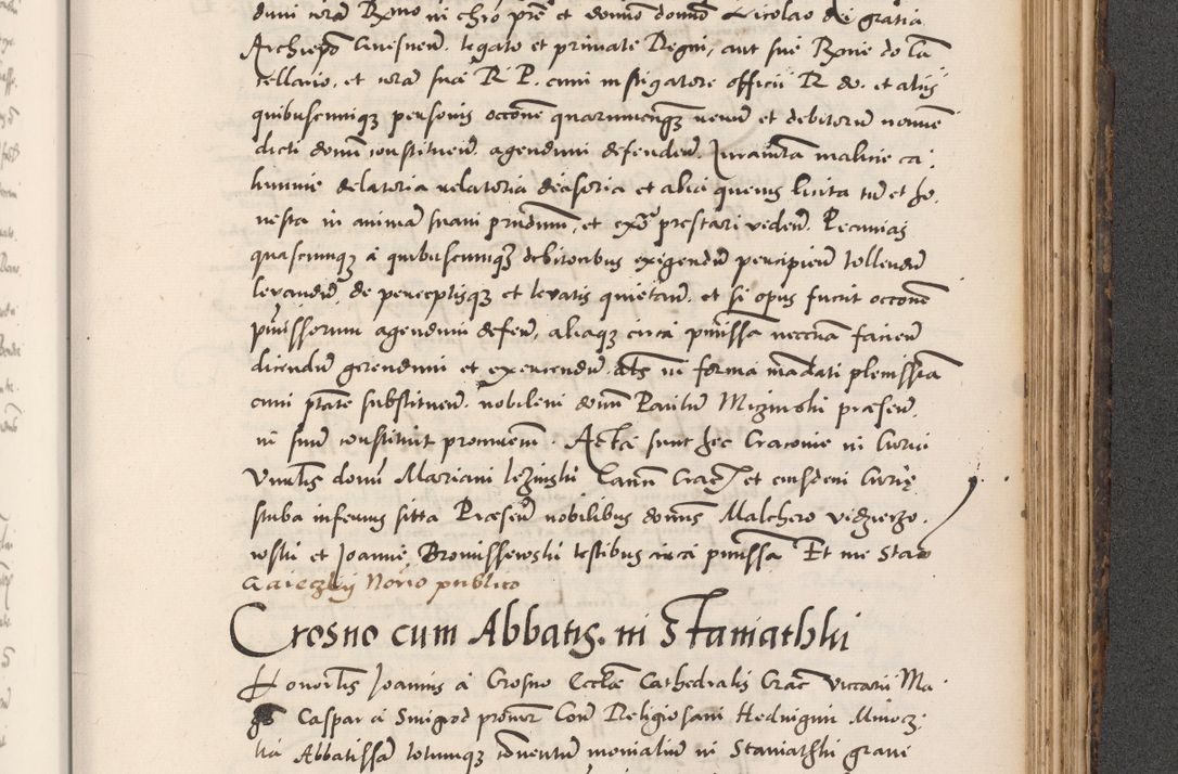 Zdjęcie nr 895 dla obiektu archiwalnego: Acta actorum causarum, sentenciarum diffinitivarum quam interloquutiorum, decretorum, obligationum, quietationum et constitutionum procuratorum coram reverndo domino Petri Porembski preposito Ossviencimensi, canonico et officiali Cracoviensi generali ad annum Dimini 1556, inditione quatuor decima, pontificatus sanctissimi in Christo patris domini Pauli divina providencia pape IIII anno ispius.