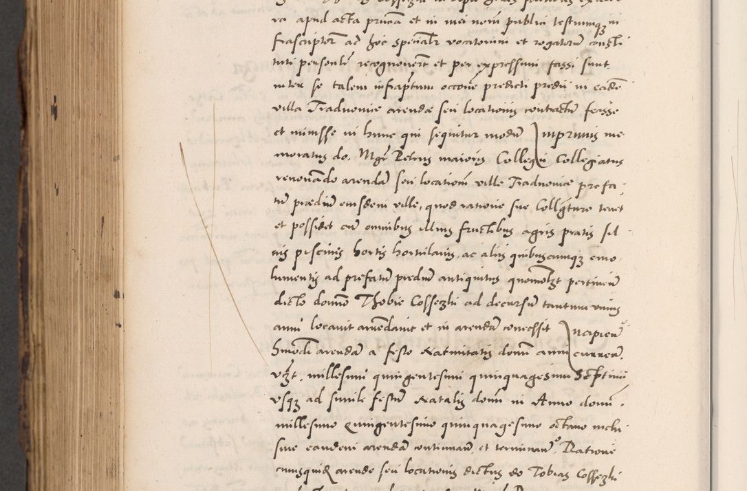 Zdjęcie nr 886 dla obiektu archiwalnego: Acta actorum causarum, sentenciarum diffinitivarum quam interloquutiorum, decretorum, obligationum, quietationum et constitutionum procuratorum coram reverndo domino Petri Porembski preposito Ossviencimensi, canonico et officiali Cracoviensi generali ad annum Dimini 1556, inditione quatuor decima, pontificatus sanctissimi in Christo patris domini Pauli divina providencia pape IIII anno ispius.