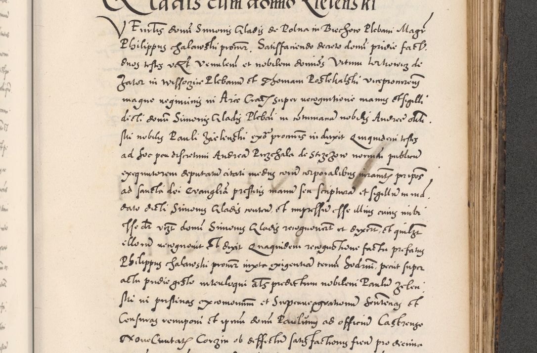 Zdjęcie nr 873 dla obiektu archiwalnego: Acta actorum causarum, sentenciarum diffinitivarum quam interloquutiorum, decretorum, obligationum, quietationum et constitutionum procuratorum coram reverndo domino Petri Porembski preposito Ossviencimensi, canonico et officiali Cracoviensi generali ad annum Dimini 1556, inditione quatuor decima, pontificatus sanctissimi in Christo patris domini Pauli divina providencia pape IIII anno ispius.