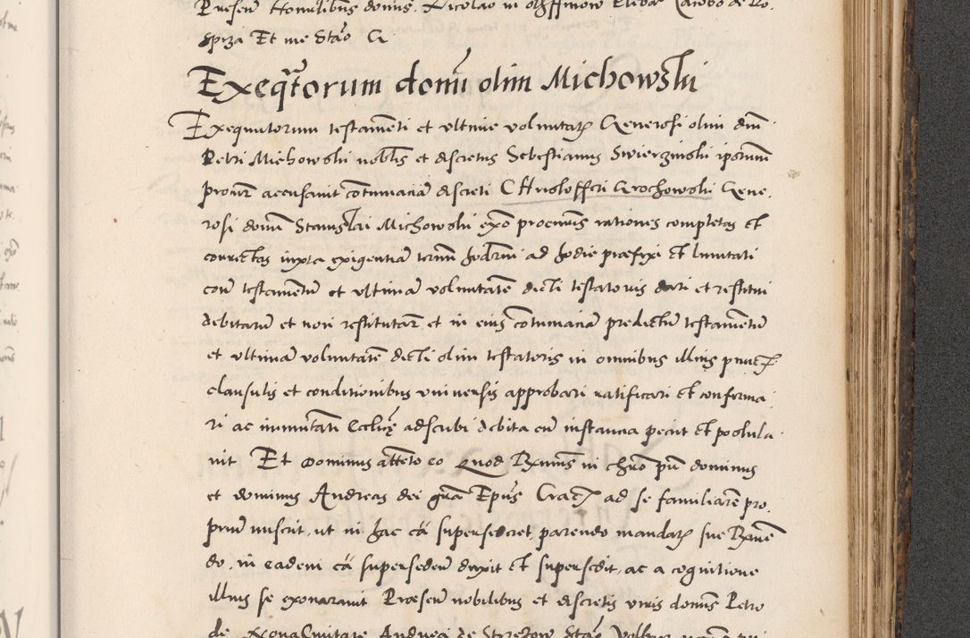 Zdjęcie nr 869 dla obiektu archiwalnego: Acta actorum causarum, sentenciarum diffinitivarum quam interloquutiorum, decretorum, obligationum, quietationum et constitutionum procuratorum coram reverndo domino Petri Porembski preposito Ossviencimensi, canonico et officiali Cracoviensi generali ad annum Dimini 1556, inditione quatuor decima, pontificatus sanctissimi in Christo patris domini Pauli divina providencia pape IIII anno ispius.