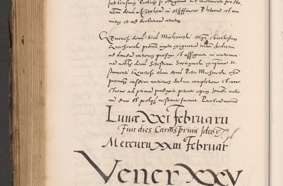 Zdjęcie nr 868 dla obiektu archiwalnego: Acta actorum causarum, sentenciarum diffinitivarum quam interloquutiorum, decretorum, obligationum, quietationum et constitutionum procuratorum coram reverndo domino Petri Porembski preposito Ossviencimensi, canonico et officiali Cracoviensi generali ad annum Dimini 1556, inditione quatuor decima, pontificatus sanctissimi in Christo patris domini Pauli divina providencia pape IIII anno ispius.