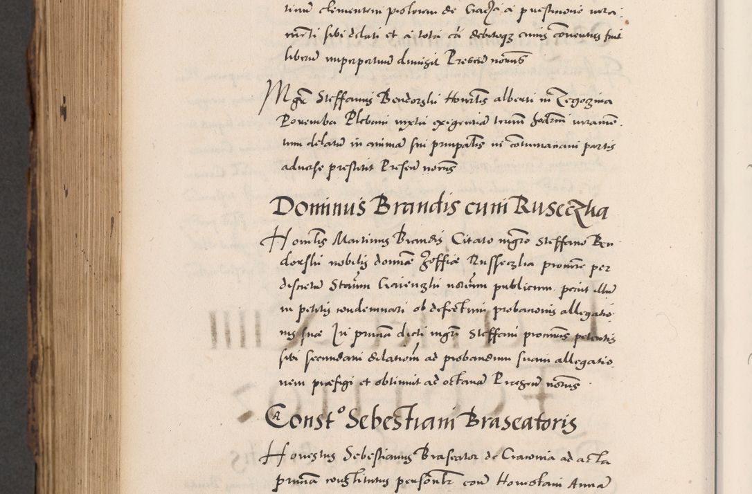 Zdjęcie nr 862 dla obiektu archiwalnego: Acta actorum causarum, sentenciarum diffinitivarum quam interloquutiorum, decretorum, obligationum, quietationum et constitutionum procuratorum coram reverndo domino Petri Porembski preposito Ossviencimensi, canonico et officiali Cracoviensi generali ad annum Dimini 1556, inditione quatuor decima, pontificatus sanctissimi in Christo patris domini Pauli divina providencia pape IIII anno ispius.