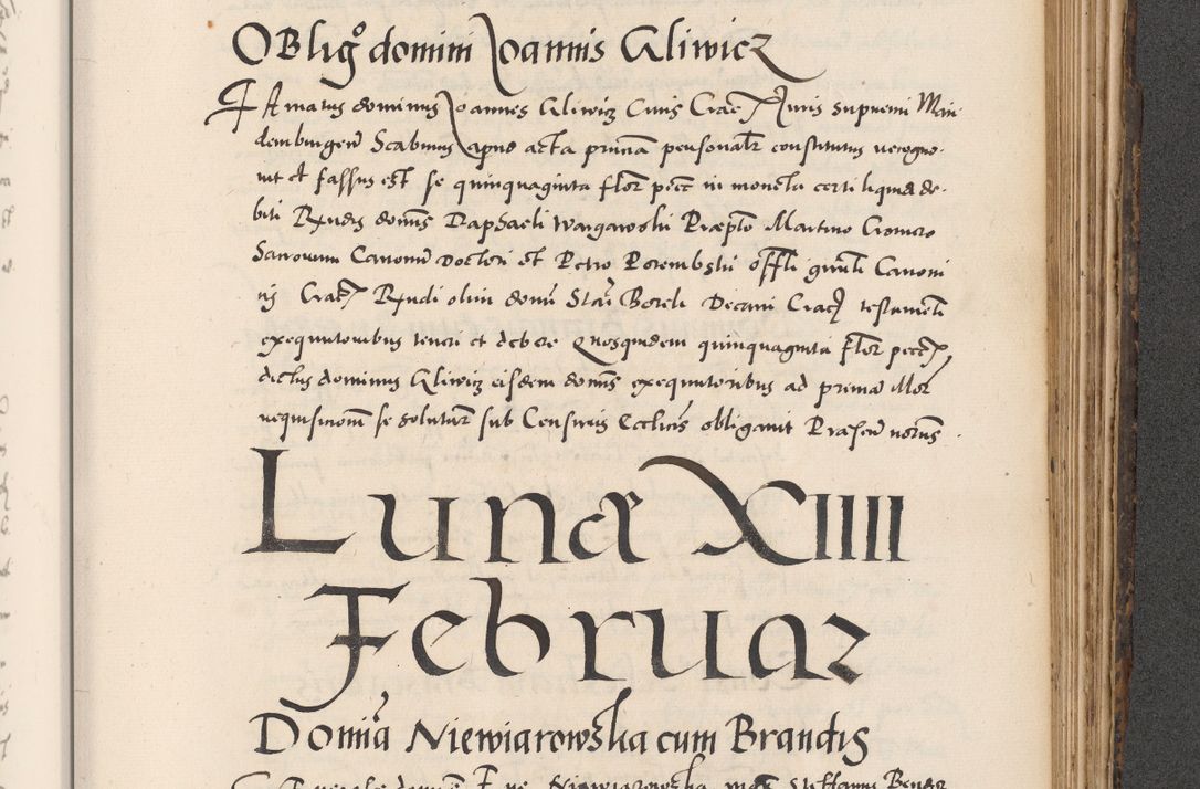 Zdjęcie nr 861 dla obiektu archiwalnego: Acta actorum causarum, sentenciarum diffinitivarum quam interloquutiorum, decretorum, obligationum, quietationum et constitutionum procuratorum coram reverndo domino Petri Porembski preposito Ossviencimensi, canonico et officiali Cracoviensi generali ad annum Dimini 1556, inditione quatuor decima, pontificatus sanctissimi in Christo patris domini Pauli divina providencia pape IIII anno ispius.