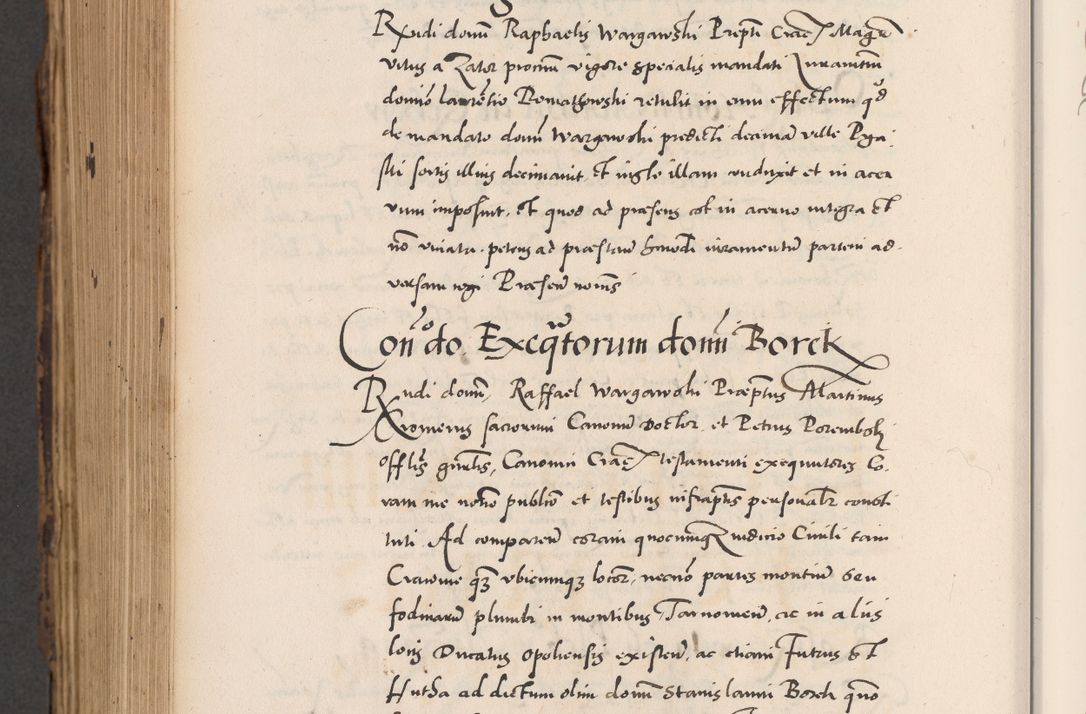 Zdjęcie nr 860 dla obiektu archiwalnego: Acta actorum causarum, sentenciarum diffinitivarum quam interloquutiorum, decretorum, obligationum, quietationum et constitutionum procuratorum coram reverndo domino Petri Porembski preposito Ossviencimensi, canonico et officiali Cracoviensi generali ad annum Dimini 1556, inditione quatuor decima, pontificatus sanctissimi in Christo patris domini Pauli divina providencia pape IIII anno ispius.