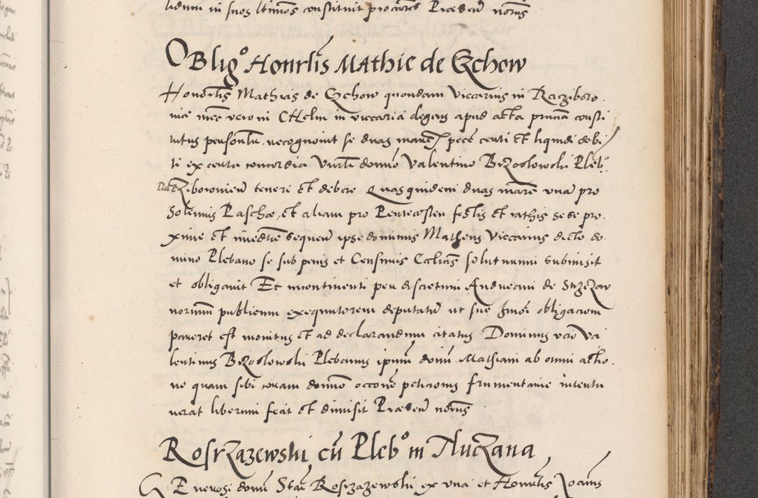 Zdjęcie nr 859 dla obiektu archiwalnego: Acta actorum causarum, sentenciarum diffinitivarum quam interloquutiorum, decretorum, obligationum, quietationum et constitutionum procuratorum coram reverndo domino Petri Porembski preposito Ossviencimensi, canonico et officiali Cracoviensi generali ad annum Dimini 1556, inditione quatuor decima, pontificatus sanctissimi in Christo patris domini Pauli divina providencia pape IIII anno ispius.