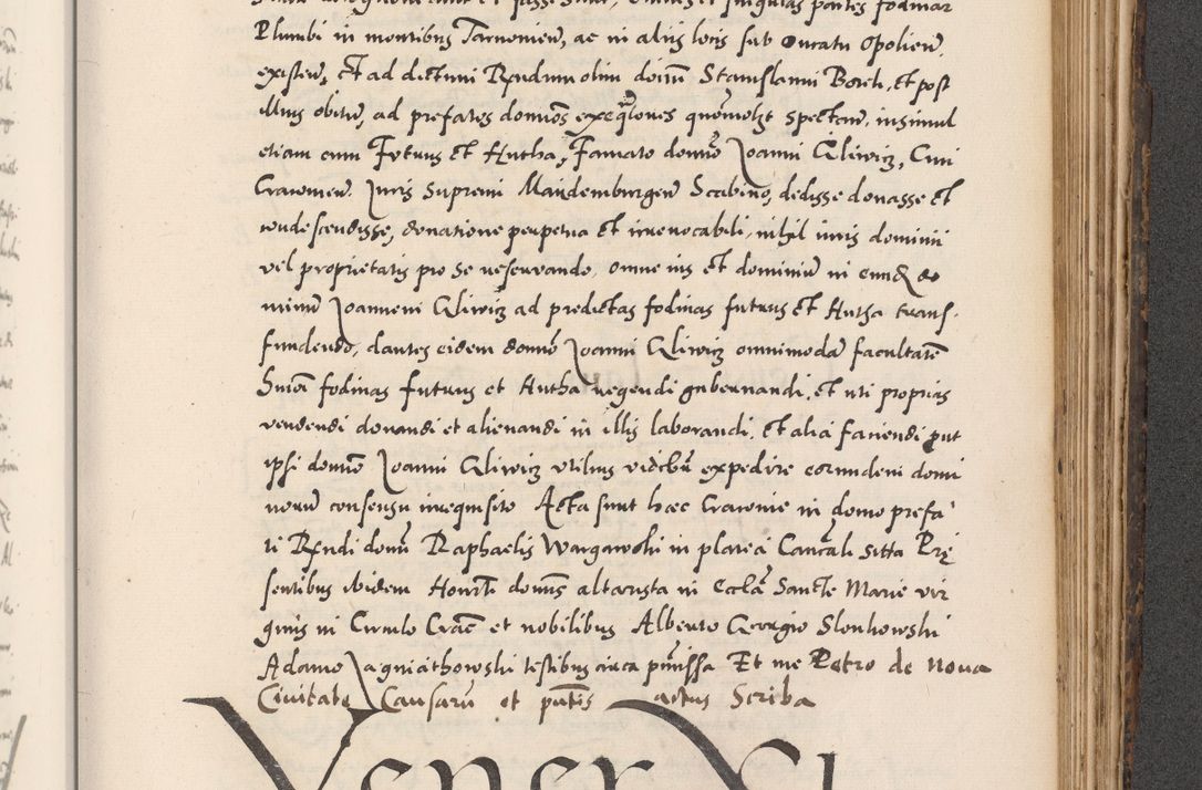 Zdjęcie nr 857 dla obiektu archiwalnego: Acta actorum causarum, sentenciarum diffinitivarum quam interloquutiorum, decretorum, obligationum, quietationum et constitutionum procuratorum coram reverndo domino Petri Porembski preposito Ossviencimensi, canonico et officiali Cracoviensi generali ad annum Dimini 1556, inditione quatuor decima, pontificatus sanctissimi in Christo patris domini Pauli divina providencia pape IIII anno ispius.