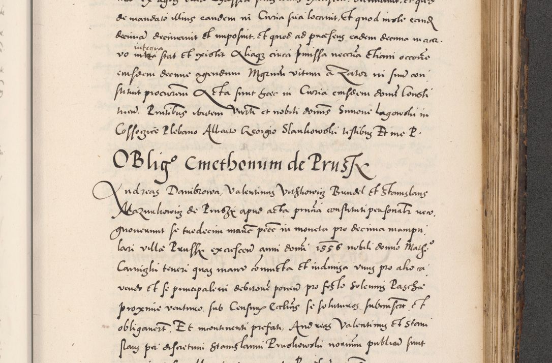 Zdjęcie nr 851 dla obiektu archiwalnego: Acta actorum causarum, sentenciarum diffinitivarum quam interloquutiorum, decretorum, obligationum, quietationum et constitutionum procuratorum coram reverndo domino Petri Porembski preposito Ossviencimensi, canonico et officiali Cracoviensi generali ad annum Dimini 1556, inditione quatuor decima, pontificatus sanctissimi in Christo patris domini Pauli divina providencia pape IIII anno ispius.