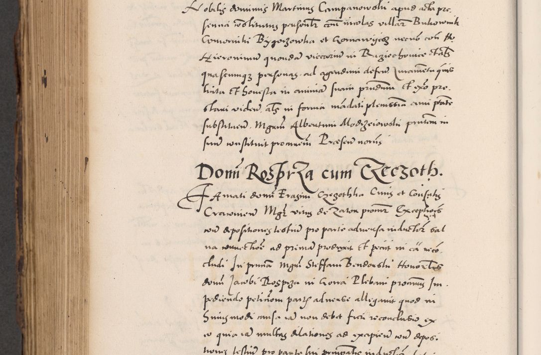 Zdjęcie nr 846 dla obiektu archiwalnego: Acta actorum causarum, sentenciarum diffinitivarum quam interloquutiorum, decretorum, obligationum, quietationum et constitutionum procuratorum coram reverndo domino Petri Porembski preposito Ossviencimensi, canonico et officiali Cracoviensi generali ad annum Dimini 1556, inditione quatuor decima, pontificatus sanctissimi in Christo patris domini Pauli divina providencia pape IIII anno ispius.