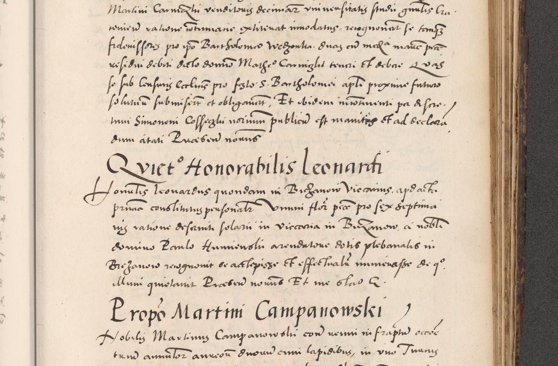 Zdjęcie nr 845 dla obiektu archiwalnego: Acta actorum causarum, sentenciarum diffinitivarum quam interloquutiorum, decretorum, obligationum, quietationum et constitutionum procuratorum coram reverndo domino Petri Porembski preposito Ossviencimensi, canonico et officiali Cracoviensi generali ad annum Dimini 1556, inditione quatuor decima, pontificatus sanctissimi in Christo patris domini Pauli divina providencia pape IIII anno ispius.