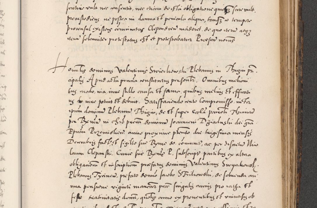 Zdjęcie nr 841 dla obiektu archiwalnego: Acta actorum causarum, sentenciarum diffinitivarum quam interloquutiorum, decretorum, obligationum, quietationum et constitutionum procuratorum coram reverndo domino Petri Porembski preposito Ossviencimensi, canonico et officiali Cracoviensi generali ad annum Dimini 1556, inditione quatuor decima, pontificatus sanctissimi in Christo patris domini Pauli divina providencia pape IIII anno ispius.