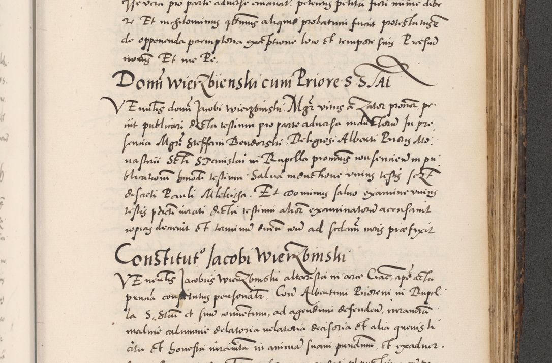 Zdjęcie nr 839 dla obiektu archiwalnego: Acta actorum causarum, sentenciarum diffinitivarum quam interloquutiorum, decretorum, obligationum, quietationum et constitutionum procuratorum coram reverndo domino Petri Porembski preposito Ossviencimensi, canonico et officiali Cracoviensi generali ad annum Dimini 1556, inditione quatuor decima, pontificatus sanctissimi in Christo patris domini Pauli divina providencia pape IIII anno ispius.