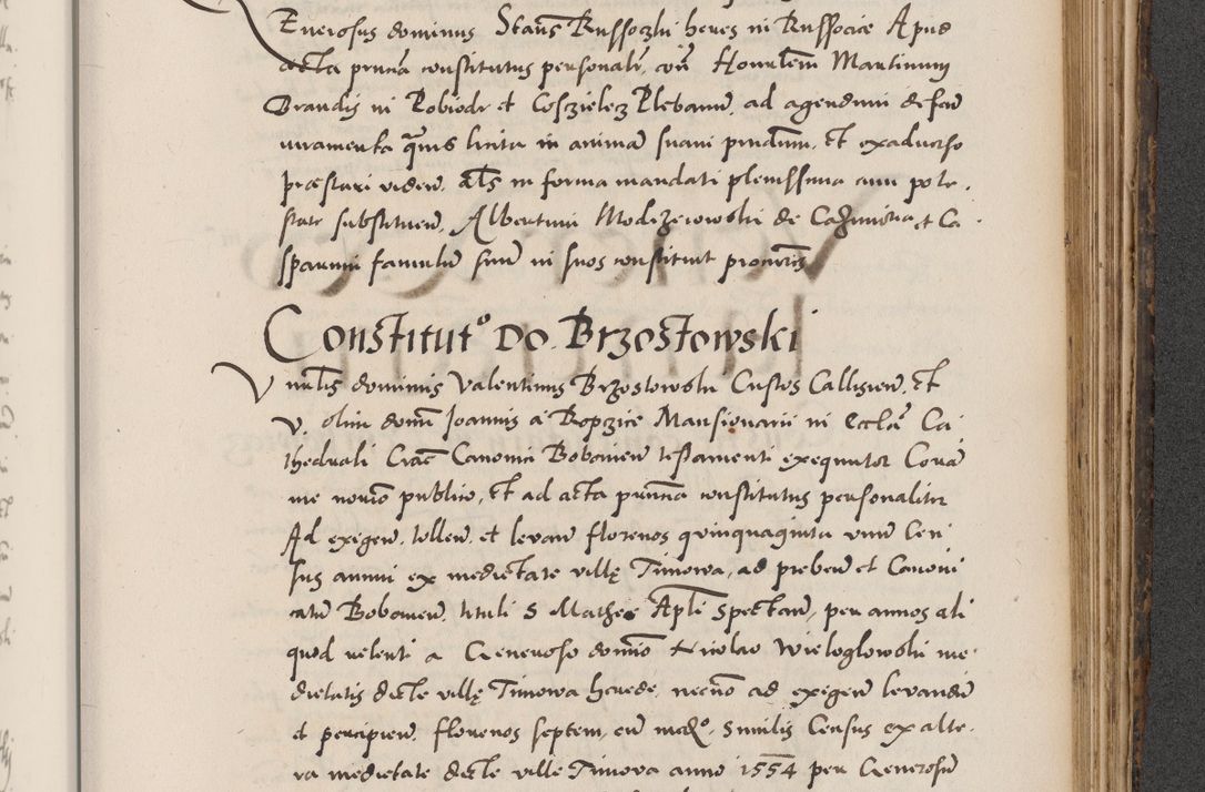 Zdjęcie nr 829 dla obiektu archiwalnego: Acta actorum causarum, sentenciarum diffinitivarum quam interloquutiorum, decretorum, obligationum, quietationum et constitutionum procuratorum coram reverndo domino Petri Porembski preposito Ossviencimensi, canonico et officiali Cracoviensi generali ad annum Dimini 1556, inditione quatuor decima, pontificatus sanctissimi in Christo patris domini Pauli divina providencia pape IIII anno ispius.