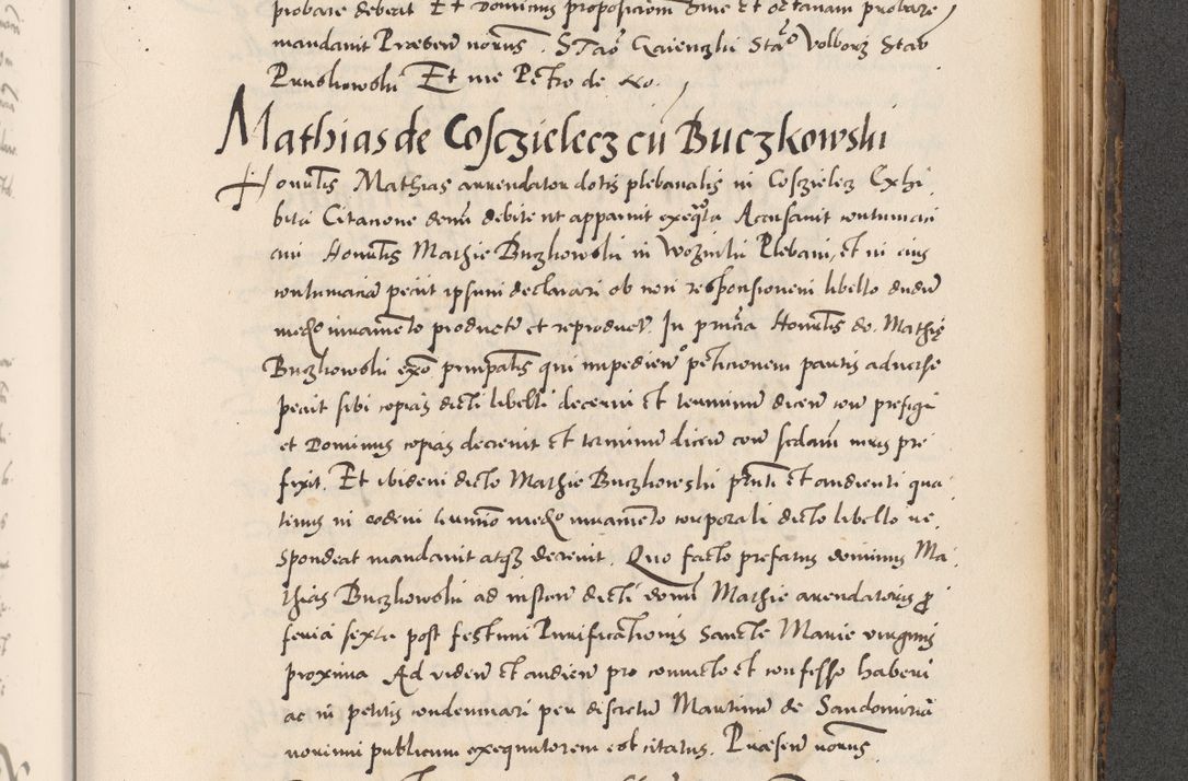 Zdjęcie nr 827 dla obiektu archiwalnego: Acta actorum causarum, sentenciarum diffinitivarum quam interloquutiorum, decretorum, obligationum, quietationum et constitutionum procuratorum coram reverndo domino Petri Porembski preposito Ossviencimensi, canonico et officiali Cracoviensi generali ad annum Dimini 1556, inditione quatuor decima, pontificatus sanctissimi in Christo patris domini Pauli divina providencia pape IIII anno ispius.