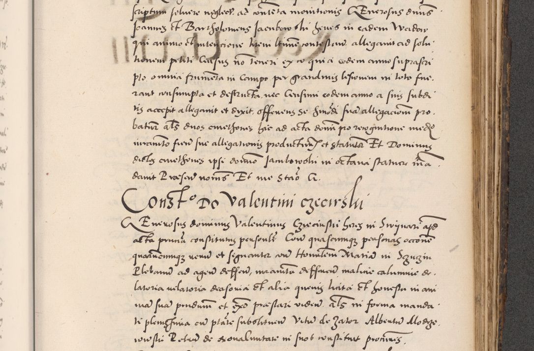 Zdjęcie nr 815 dla obiektu archiwalnego: Acta actorum causarum, sentenciarum diffinitivarum quam interloquutiorum, decretorum, obligationum, quietationum et constitutionum procuratorum coram reverndo domino Petri Porembski preposito Ossviencimensi, canonico et officiali Cracoviensi generali ad annum Dimini 1556, inditione quatuor decima, pontificatus sanctissimi in Christo patris domini Pauli divina providencia pape IIII anno ispius.