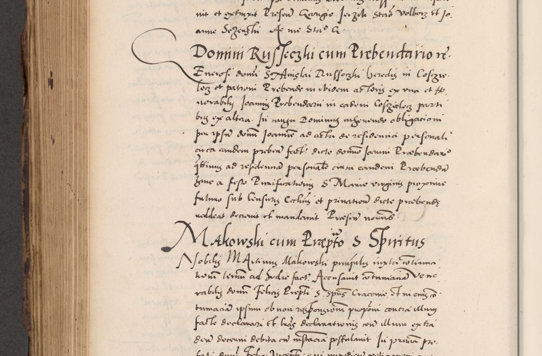 Zdjęcie nr 814 dla obiektu archiwalnego: Acta actorum causarum, sentenciarum diffinitivarum quam interloquutiorum, decretorum, obligationum, quietationum et constitutionum procuratorum coram reverndo domino Petri Porembski preposito Ossviencimensi, canonico et officiali Cracoviensi generali ad annum Dimini 1556, inditione quatuor decima, pontificatus sanctissimi in Christo patris domini Pauli divina providencia pape IIII anno ispius.