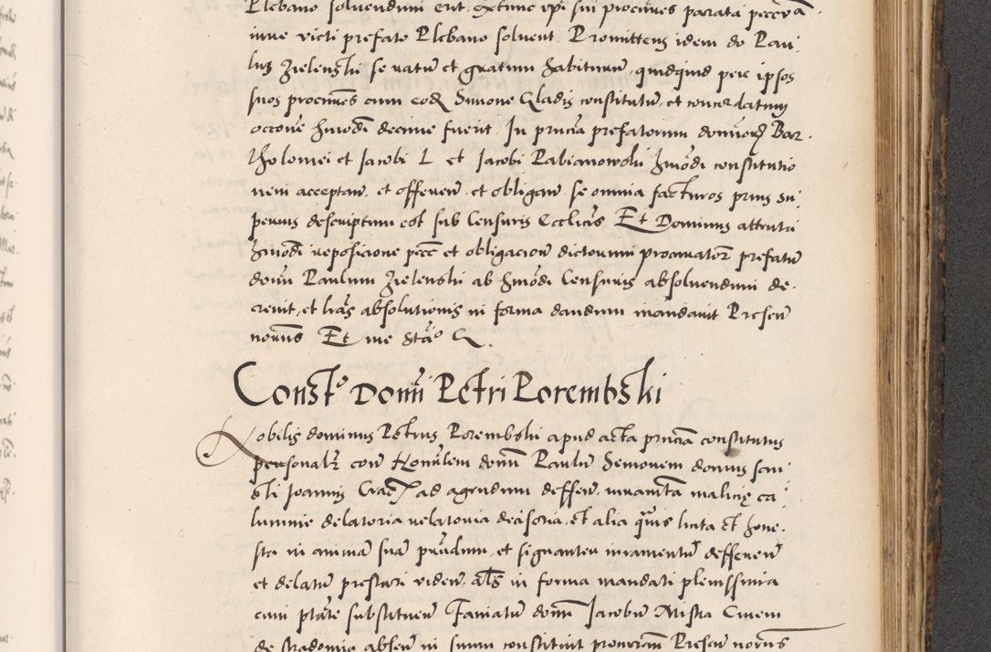 Zdjęcie nr 813 dla obiektu archiwalnego: Acta actorum causarum, sentenciarum diffinitivarum quam interloquutiorum, decretorum, obligationum, quietationum et constitutionum procuratorum coram reverndo domino Petri Porembski preposito Ossviencimensi, canonico et officiali Cracoviensi generali ad annum Dimini 1556, inditione quatuor decima, pontificatus sanctissimi in Christo patris domini Pauli divina providencia pape IIII anno ispius.