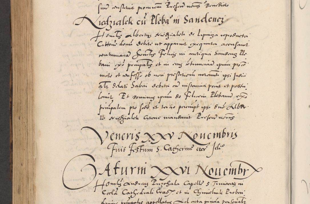Zdjęcie nr 1148 dla obiektu archiwalnego: Acta actorum causarum, sentenciarum diffinitivarum quam interloquutiorum, decretorum, obligationum, quietationum et constitutionum procuratorum coram reverndo domino Petri Porembski preposito Ossviencimensi, canonico et officiali Cracoviensi generali ad annum Dimini 1556, inditione quatuor decima, pontificatus sanctissimi in Christo patris domini Pauli divina providencia pape IIII anno ispius.
