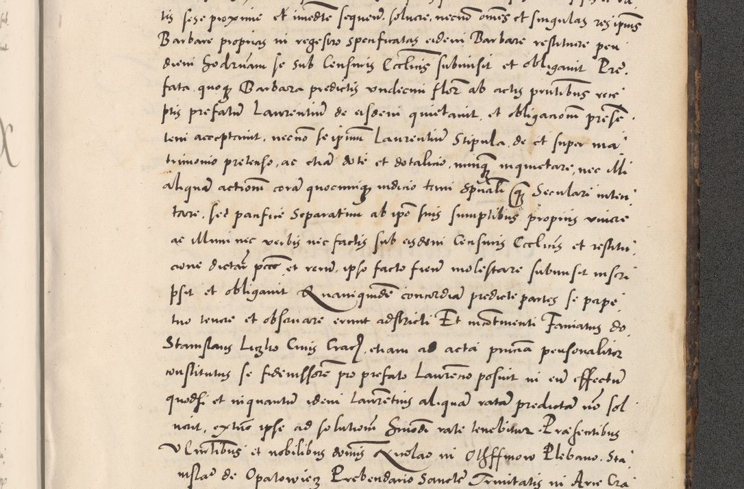 Zdjęcie nr 1145 dla obiektu archiwalnego: Acta actorum causarum, sentenciarum diffinitivarum quam interloquutiorum, decretorum, obligationum, quietationum et constitutionum procuratorum coram reverndo domino Petri Porembski preposito Ossviencimensi, canonico et officiali Cracoviensi generali ad annum Dimini 1556, inditione quatuor decima, pontificatus sanctissimi in Christo patris domini Pauli divina providencia pape IIII anno ispius.