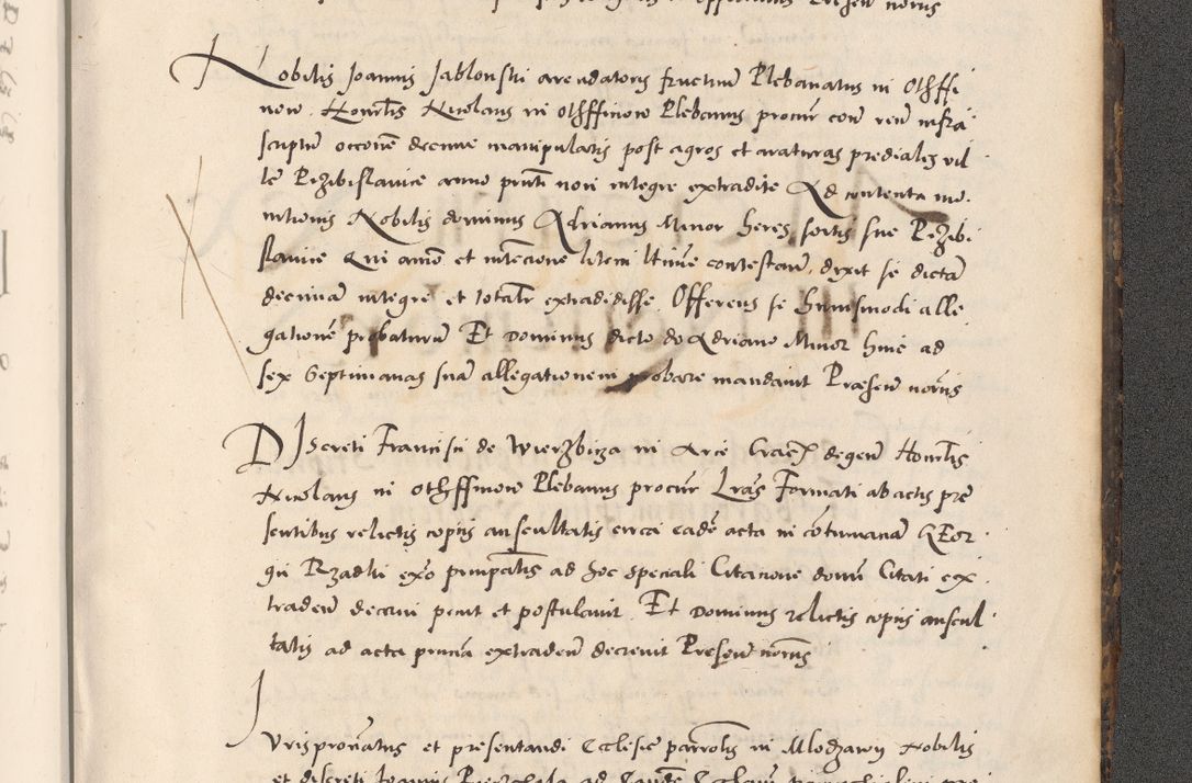 Zdjęcie nr 1143 dla obiektu archiwalnego: Acta actorum causarum, sentenciarum diffinitivarum quam interloquutiorum, decretorum, obligationum, quietationum et constitutionum procuratorum coram reverndo domino Petri Porembski preposito Ossviencimensi, canonico et officiali Cracoviensi generali ad annum Dimini 1556, inditione quatuor decima, pontificatus sanctissimi in Christo patris domini Pauli divina providencia pape IIII anno ispius.