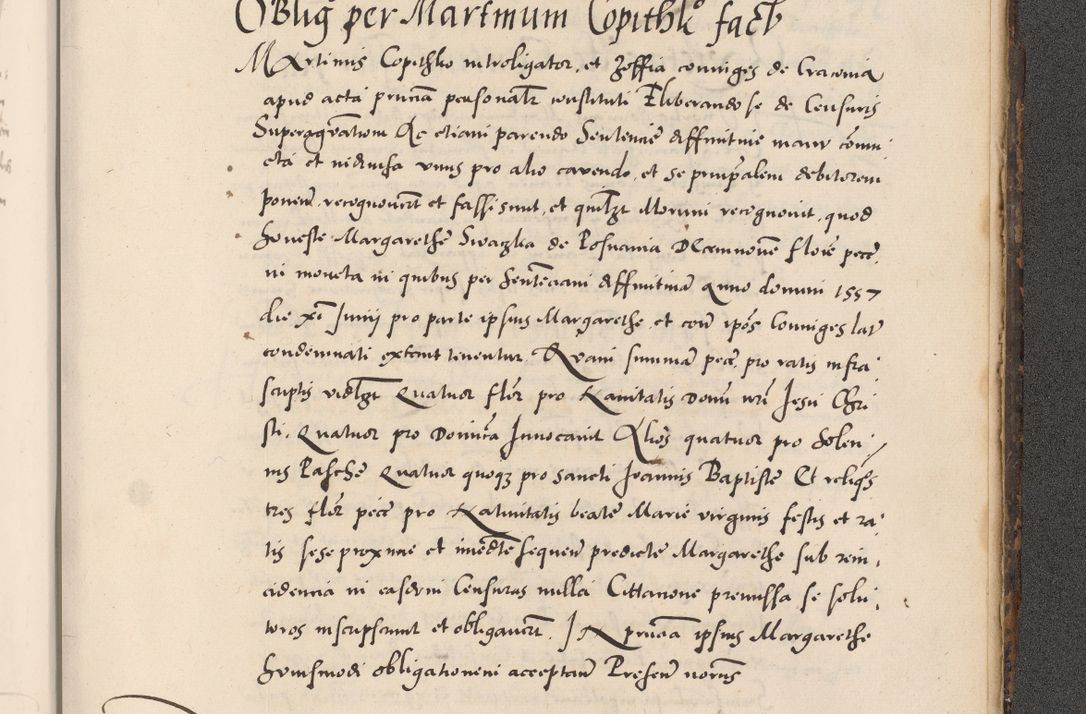 Zdjęcie nr 1129 dla obiektu archiwalnego: Acta actorum causarum, sentenciarum diffinitivarum quam interloquutiorum, decretorum, obligationum, quietationum et constitutionum procuratorum coram reverndo domino Petri Porembski preposito Ossviencimensi, canonico et officiali Cracoviensi generali ad annum Dimini 1556, inditione quatuor decima, pontificatus sanctissimi in Christo patris domini Pauli divina providencia pape IIII anno ispius.