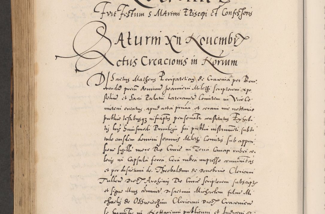 Zdjęcie nr 1126 dla obiektu archiwalnego: Acta actorum causarum, sentenciarum diffinitivarum quam interloquutiorum, decretorum, obligationum, quietationum et constitutionum procuratorum coram reverndo domino Petri Porembski preposito Ossviencimensi, canonico et officiali Cracoviensi generali ad annum Dimini 1556, inditione quatuor decima, pontificatus sanctissimi in Christo patris domini Pauli divina providencia pape IIII anno ispius.