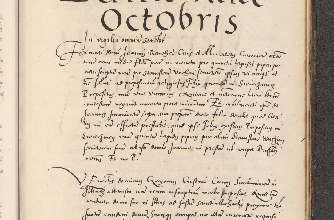 Zdjęcie nr 1117 dla obiektu archiwalnego: Acta actorum causarum, sentenciarum diffinitivarum quam interloquutiorum, decretorum, obligationum, quietationum et constitutionum procuratorum coram reverndo domino Petri Porembski preposito Ossviencimensi, canonico et officiali Cracoviensi generali ad annum Dimini 1556, inditione quatuor decima, pontificatus sanctissimi in Christo patris domini Pauli divina providencia pape IIII anno ispius.