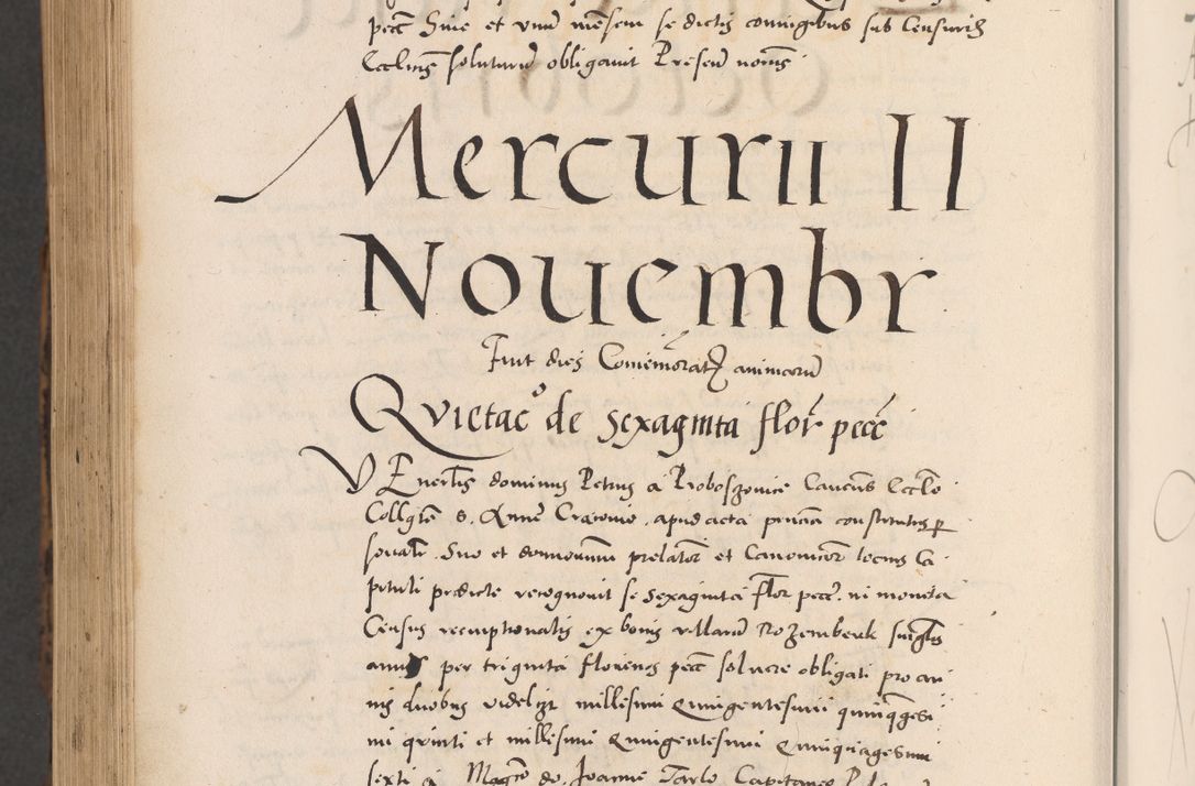 Zdjęcie nr 1118 dla obiektu archiwalnego: Acta actorum causarum, sentenciarum diffinitivarum quam interloquutiorum, decretorum, obligationum, quietationum et constitutionum procuratorum coram reverndo domino Petri Porembski preposito Ossviencimensi, canonico et officiali Cracoviensi generali ad annum Dimini 1556, inditione quatuor decima, pontificatus sanctissimi in Christo patris domini Pauli divina providencia pape IIII anno ispius.