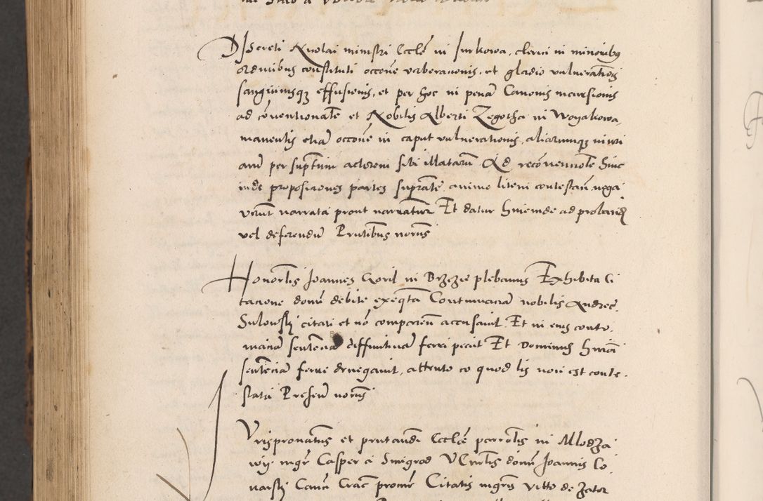 Zdjęcie nr 1116 dla obiektu archiwalnego: Acta actorum causarum, sentenciarum diffinitivarum quam interloquutiorum, decretorum, obligationum, quietationum et constitutionum procuratorum coram reverndo domino Petri Porembski preposito Ossviencimensi, canonico et officiali Cracoviensi generali ad annum Dimini 1556, inditione quatuor decima, pontificatus sanctissimi in Christo patris domini Pauli divina providencia pape IIII anno ispius.