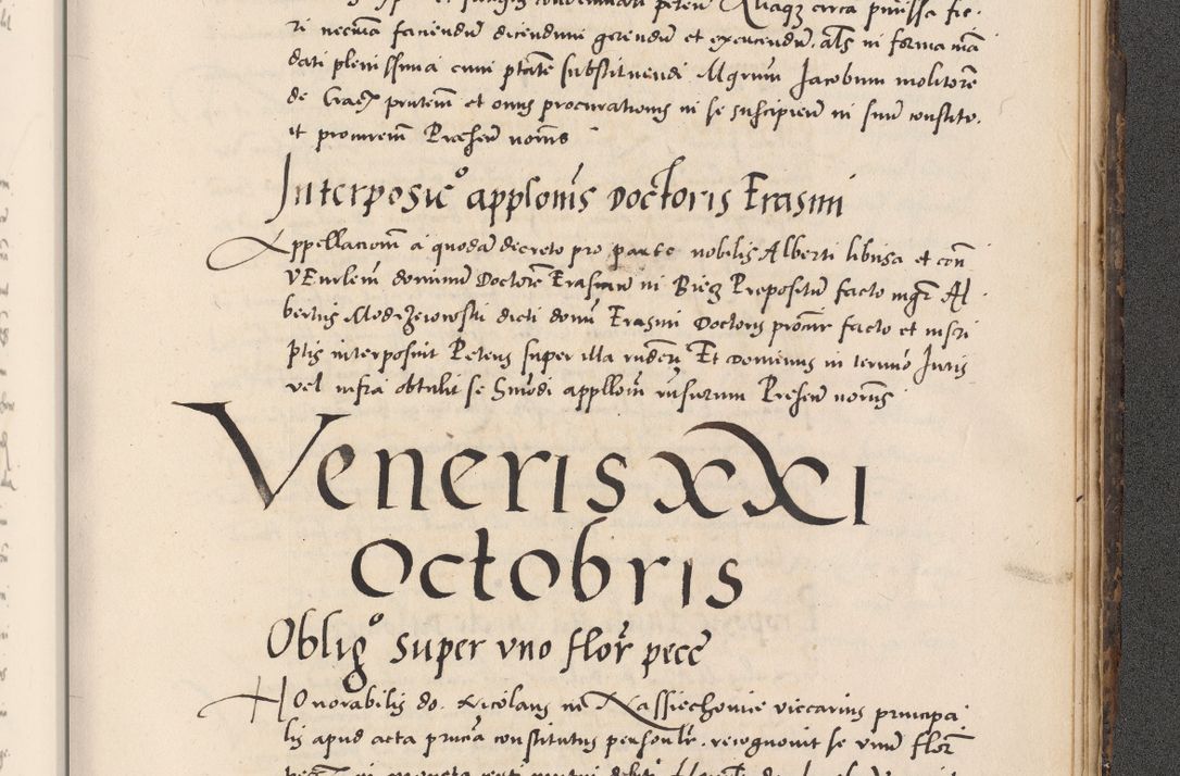 Zdjęcie nr 1109 dla obiektu archiwalnego: Acta actorum causarum, sentenciarum diffinitivarum quam interloquutiorum, decretorum, obligationum, quietationum et constitutionum procuratorum coram reverndo domino Petri Porembski preposito Ossviencimensi, canonico et officiali Cracoviensi generali ad annum Dimini 1556, inditione quatuor decima, pontificatus sanctissimi in Christo patris domini Pauli divina providencia pape IIII anno ispius.