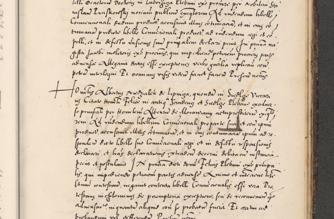 Zdjęcie nr 1103 dla obiektu archiwalnego: Acta actorum causarum, sentenciarum diffinitivarum quam interloquutiorum, decretorum, obligationum, quietationum et constitutionum procuratorum coram reverndo domino Petri Porembski preposito Ossviencimensi, canonico et officiali Cracoviensi generali ad annum Dimini 1556, inditione quatuor decima, pontificatus sanctissimi in Christo patris domini Pauli divina providencia pape IIII anno ispius.