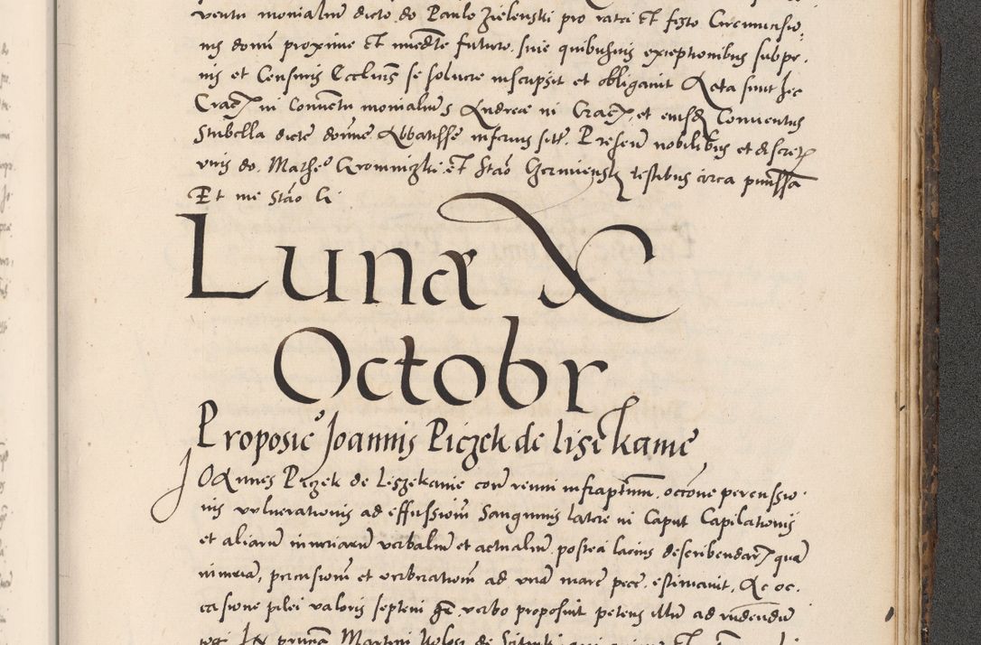 Zdjęcie nr 1097 dla obiektu archiwalnego: Acta actorum causarum, sentenciarum diffinitivarum quam interloquutiorum, decretorum, obligationum, quietationum et constitutionum procuratorum coram reverndo domino Petri Porembski preposito Ossviencimensi, canonico et officiali Cracoviensi generali ad annum Dimini 1556, inditione quatuor decima, pontificatus sanctissimi in Christo patris domini Pauli divina providencia pape IIII anno ispius.
