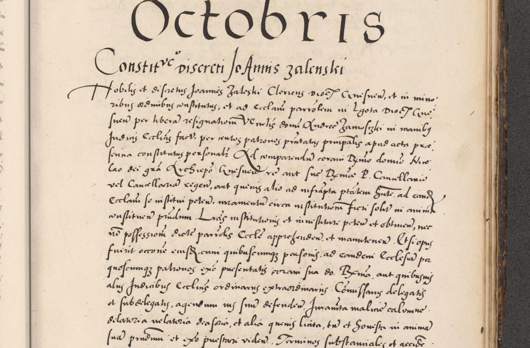 Zdjęcie nr 1093 dla obiektu archiwalnego: Acta actorum causarum, sentenciarum diffinitivarum quam interloquutiorum, decretorum, obligationum, quietationum et constitutionum procuratorum coram reverndo domino Petri Porembski preposito Ossviencimensi, canonico et officiali Cracoviensi generali ad annum Dimini 1556, inditione quatuor decima, pontificatus sanctissimi in Christo patris domini Pauli divina providencia pape IIII anno ispius.