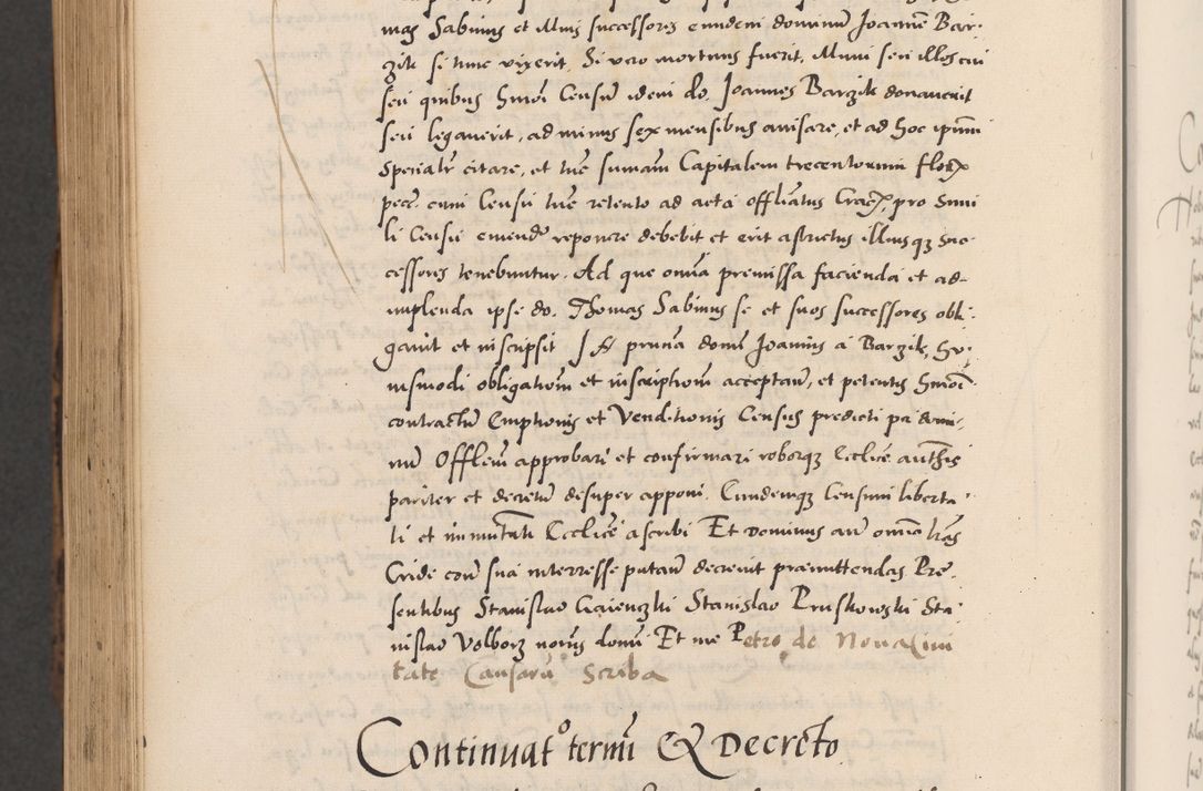 Zdjęcie nr 1092 dla obiektu archiwalnego: Acta actorum causarum, sentenciarum diffinitivarum quam interloquutiorum, decretorum, obligationum, quietationum et constitutionum procuratorum coram reverndo domino Petri Porembski preposito Ossviencimensi, canonico et officiali Cracoviensi generali ad annum Dimini 1556, inditione quatuor decima, pontificatus sanctissimi in Christo patris domini Pauli divina providencia pape IIII anno ispius.