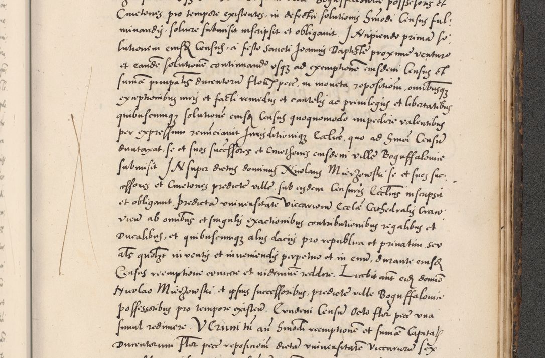 Zdjęcie nr 1089 dla obiektu archiwalnego: Acta actorum causarum, sentenciarum diffinitivarum quam interloquutiorum, decretorum, obligationum, quietationum et constitutionum procuratorum coram reverndo domino Petri Porembski preposito Ossviencimensi, canonico et officiali Cracoviensi generali ad annum Dimini 1556, inditione quatuor decima, pontificatus sanctissimi in Christo patris domini Pauli divina providencia pape IIII anno ispius.