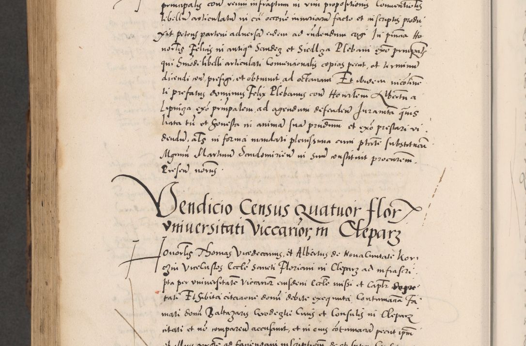 Zdjęcie nr 1080 dla obiektu archiwalnego: Acta actorum causarum, sentenciarum diffinitivarum quam interloquutiorum, decretorum, obligationum, quietationum et constitutionum procuratorum coram reverndo domino Petri Porembski preposito Ossviencimensi, canonico et officiali Cracoviensi generali ad annum Dimini 1556, inditione quatuor decima, pontificatus sanctissimi in Christo patris domini Pauli divina providencia pape IIII anno ispius.