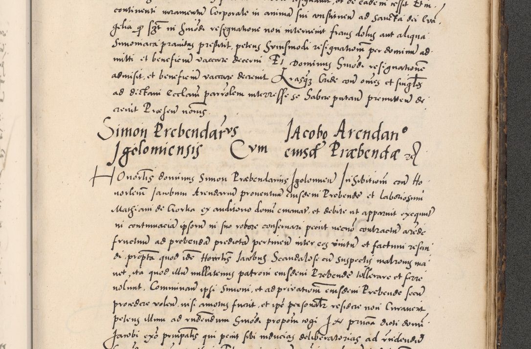 Zdjęcie nr 1077 dla obiektu archiwalnego: Acta actorum causarum, sentenciarum diffinitivarum quam interloquutiorum, decretorum, obligationum, quietationum et constitutionum procuratorum coram reverndo domino Petri Porembski preposito Ossviencimensi, canonico et officiali Cracoviensi generali ad annum Dimini 1556, inditione quatuor decima, pontificatus sanctissimi in Christo patris domini Pauli divina providencia pape IIII anno ispius.