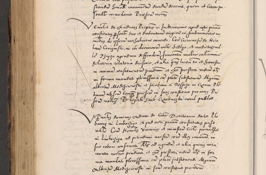 Zdjęcie nr 1074 dla obiektu archiwalnego: Acta actorum causarum, sentenciarum diffinitivarum quam interloquutiorum, decretorum, obligationum, quietationum et constitutionum procuratorum coram reverndo domino Petri Porembski preposito Ossviencimensi, canonico et officiali Cracoviensi generali ad annum Dimini 1556, inditione quatuor decima, pontificatus sanctissimi in Christo patris domini Pauli divina providencia pape IIII anno ispius.