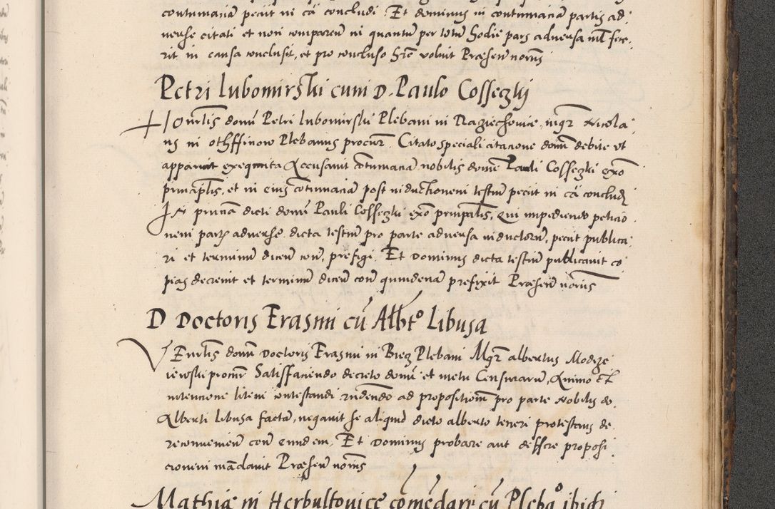 Zdjęcie nr 1071 dla obiektu archiwalnego: Acta actorum causarum, sentenciarum diffinitivarum quam interloquutiorum, decretorum, obligationum, quietationum et constitutionum procuratorum coram reverndo domino Petri Porembski preposito Ossviencimensi, canonico et officiali Cracoviensi generali ad annum Dimini 1556, inditione quatuor decima, pontificatus sanctissimi in Christo patris domini Pauli divina providencia pape IIII anno ispius.