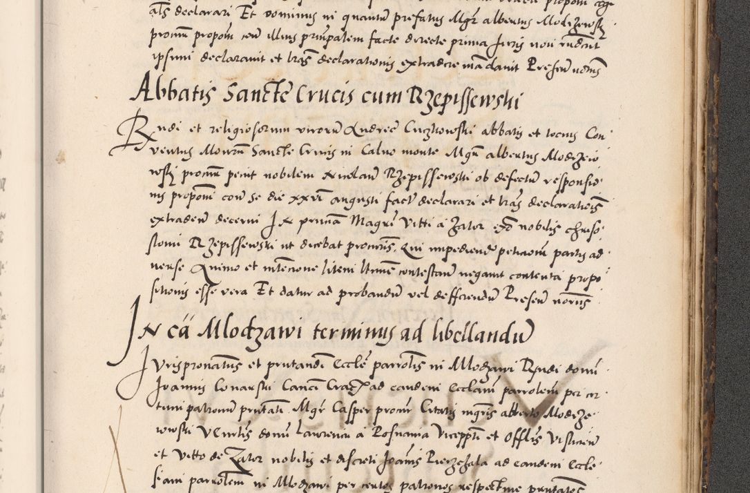 Zdjęcie nr 1069 dla obiektu archiwalnego: Acta actorum causarum, sentenciarum diffinitivarum quam interloquutiorum, decretorum, obligationum, quietationum et constitutionum procuratorum coram reverndo domino Petri Porembski preposito Ossviencimensi, canonico et officiali Cracoviensi generali ad annum Dimini 1556, inditione quatuor decima, pontificatus sanctissimi in Christo patris domini Pauli divina providencia pape IIII anno ispius.