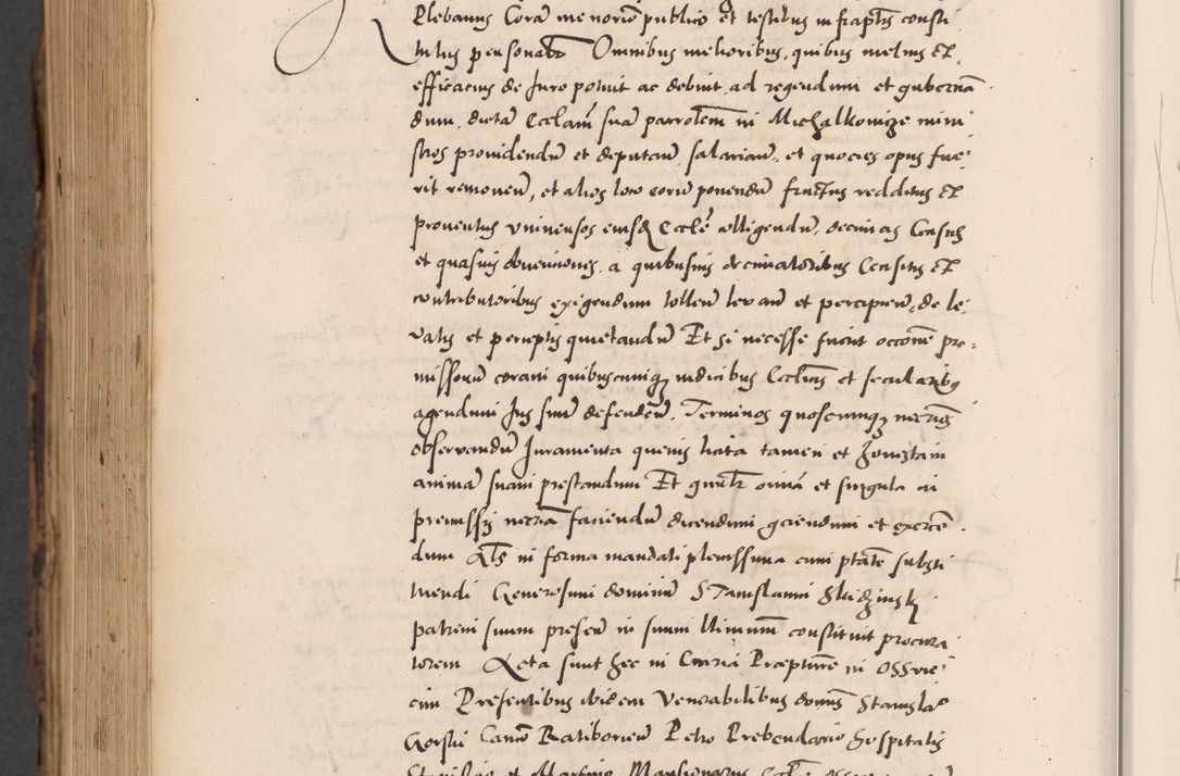 Zdjęcie nr 1066 dla obiektu archiwalnego: Acta actorum causarum, sentenciarum diffinitivarum quam interloquutiorum, decretorum, obligationum, quietationum et constitutionum procuratorum coram reverndo domino Petri Porembski preposito Ossviencimensi, canonico et officiali Cracoviensi generali ad annum Dimini 1556, inditione quatuor decima, pontificatus sanctissimi in Christo patris domini Pauli divina providencia pape IIII anno ispius.